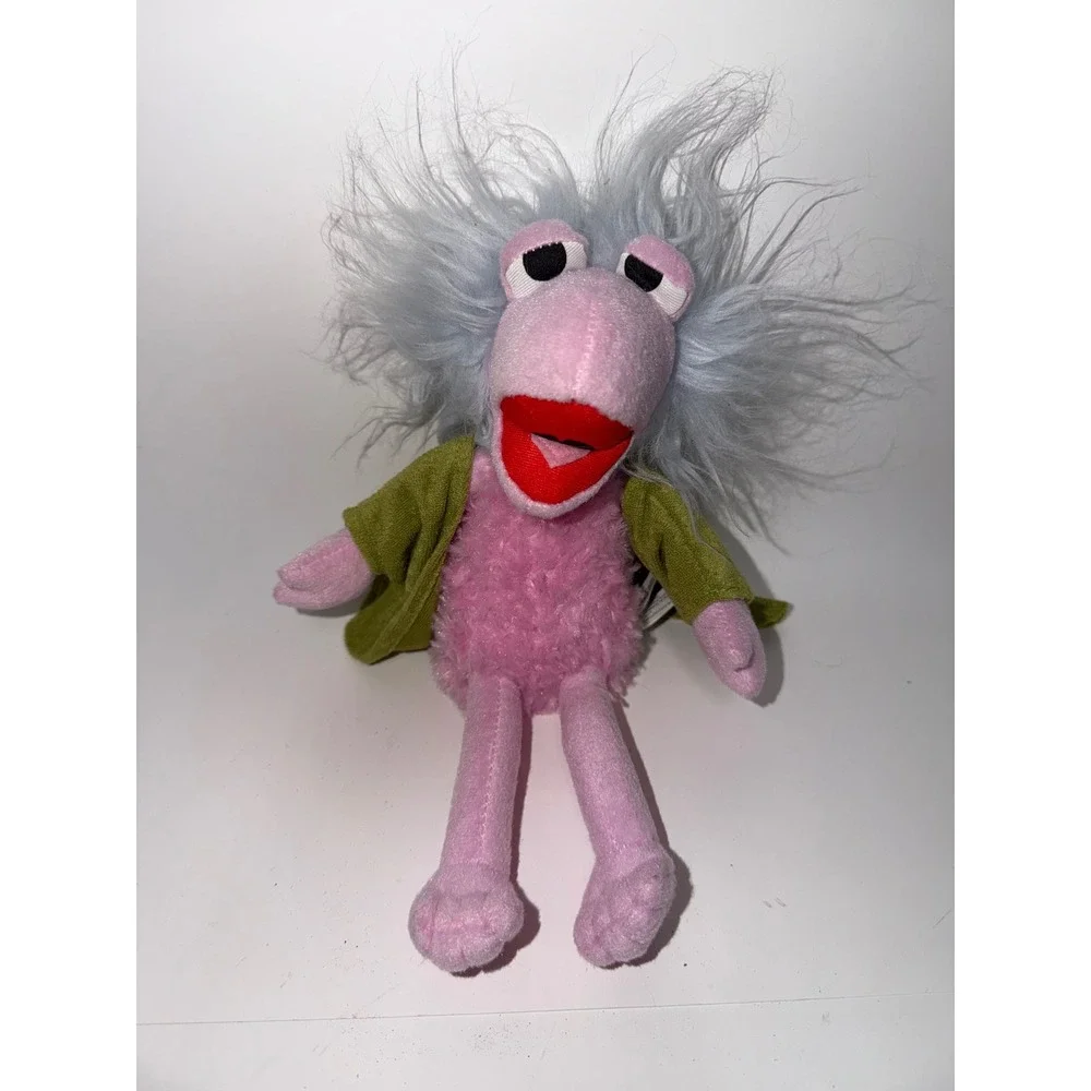 Jim Henson Fraggle Rock Mokey Fraggle Pink Plush Blue Hair Toy Factory 13